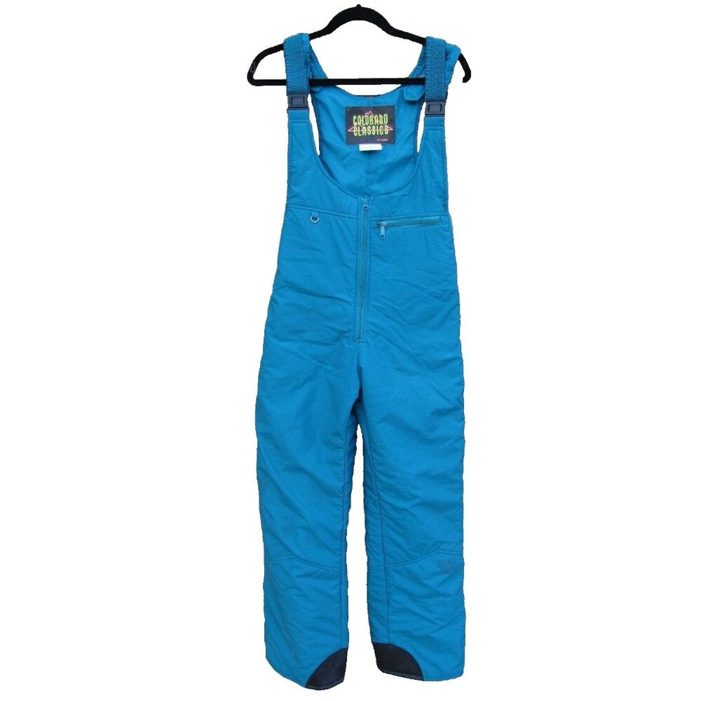 Vtg Ski Bibbed Overalls Colorado Classics Snowboarding Teal Blue M (defect)
